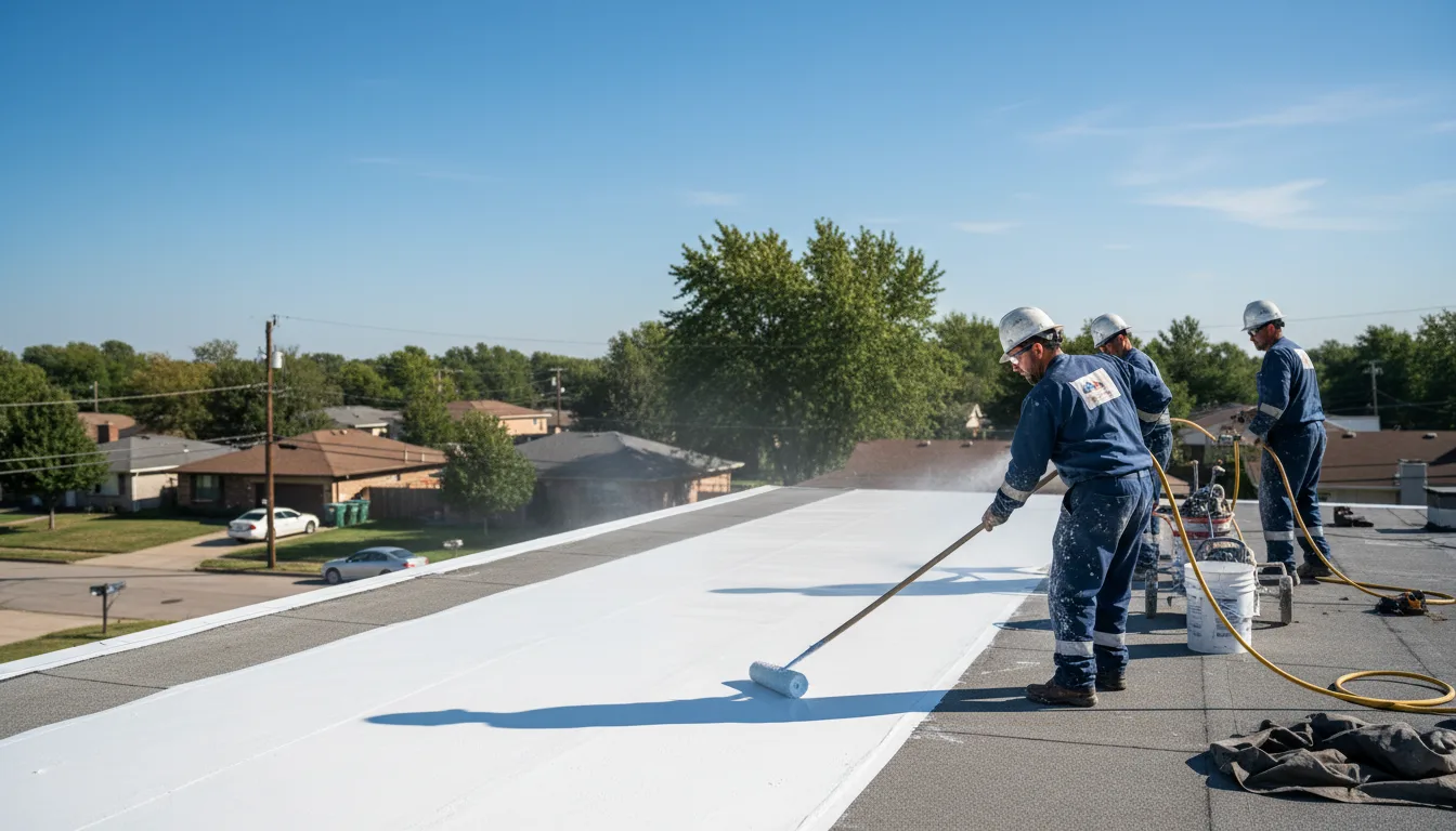 Commercial roof coating in Fairland, OK near me